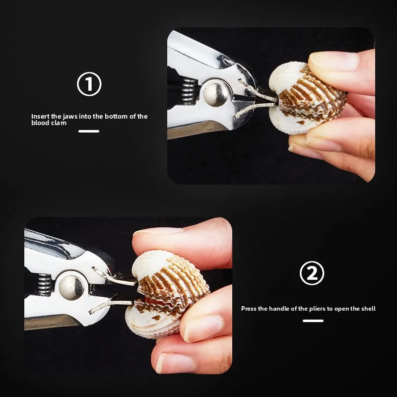 Zinc-Alloy Blood Clam Opener - Multi-Purpose Shellfish Tool for Crabs, Nuts, and Seafood