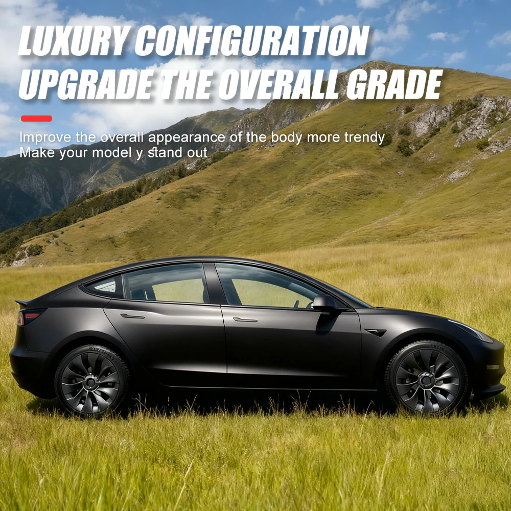 4 قطعة ل تسلا نموذج 3 18 بوصة غطاء محور الأداء استبدال غطاء عجلة السيارات Hubcap غطاء حافة كاملة اكسسوارات 2018-2022