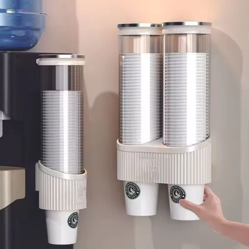 Dental Disposable Cup Extractor Wall Mounting Disposable Paper Cup Dispenser Plastic Cup Holder Dispenser Automatically Drop Cup