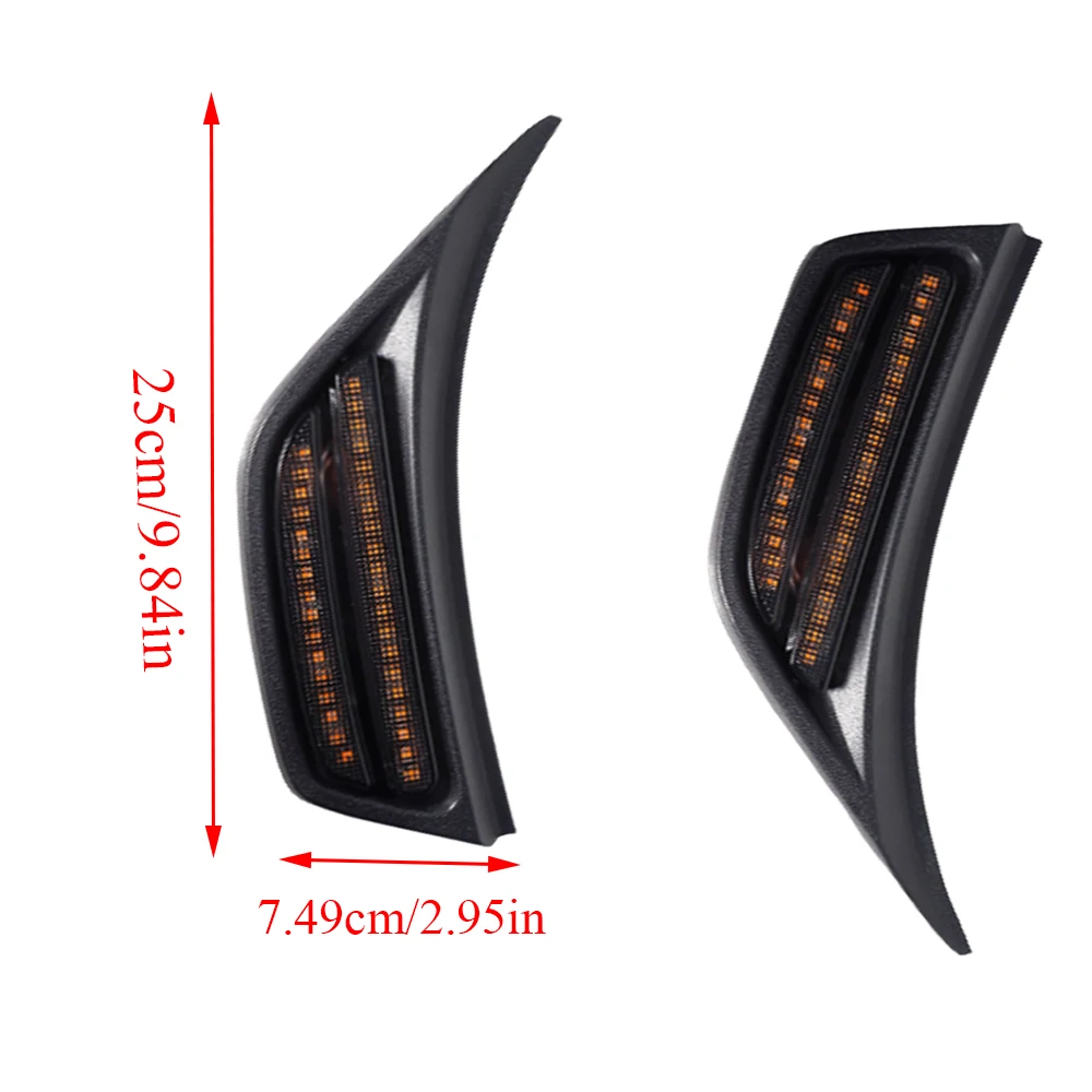 2 قطعة ل جيب رانجلر JL JLU 2 باب و غير محدود 4 باب المصارع JT شاحنة 2018 2019 2020 2021 2022 LED أضواء علامة الحاجز