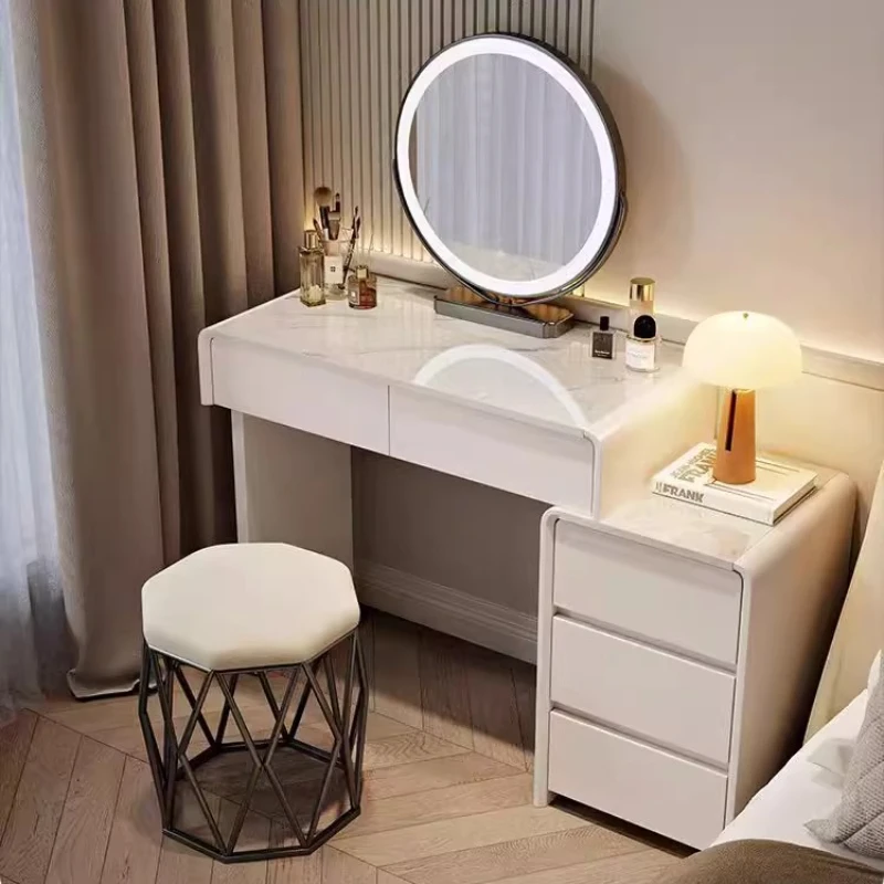 

Туалетный столик класса люкс с зеркалом, мобильным органайзером для хранения косметики, модная мебель для спальни (Penteadeira)