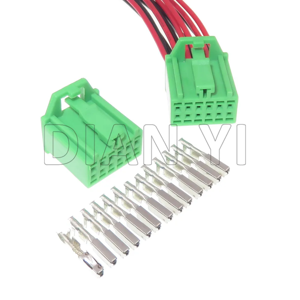 

1 Set 12 Way Car Unsealed Connector AC Assembly For Benz 0.6 Series Auto Rearview Mirror Atmosphere Lamp Electric Wiring Plug