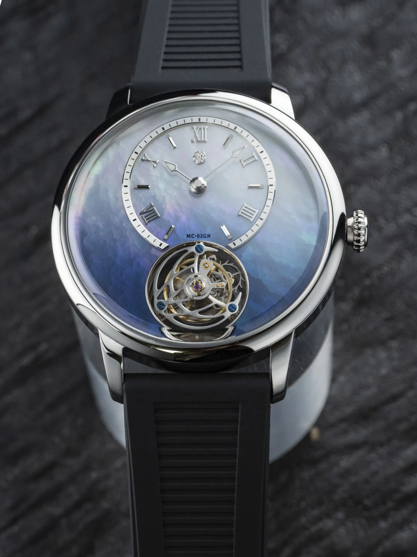 02G and 02GN Jichen YingHua Cherry Blossom Enamel and Female Bell Tourbillon Manual Mechanical Watch Men's Luminous