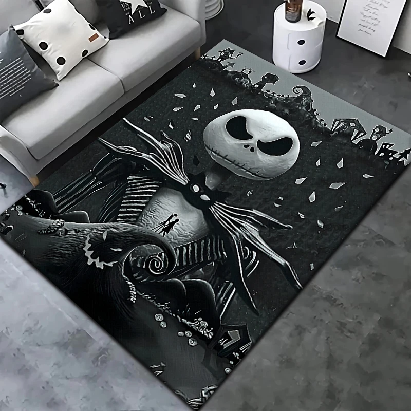 The Nightmare Before Christmas Carpet HD Printed Rug for Living Room Bedroom Decoration Camp Kitchen Crawling Picnic Mat