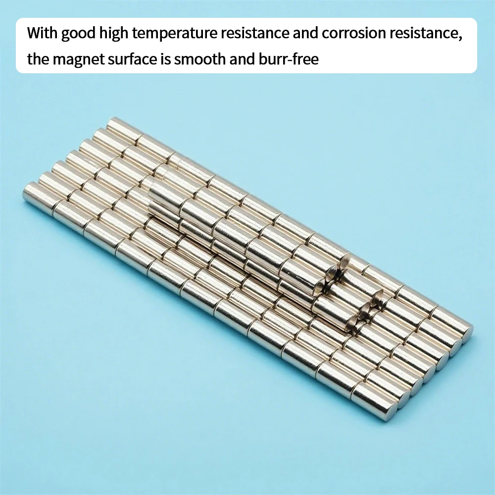 Industrial Hardware Model Building Neodymium Magnet 5x10mm Cylinder Weather Resistant Magnetic Alloy Shock Resistant (113)