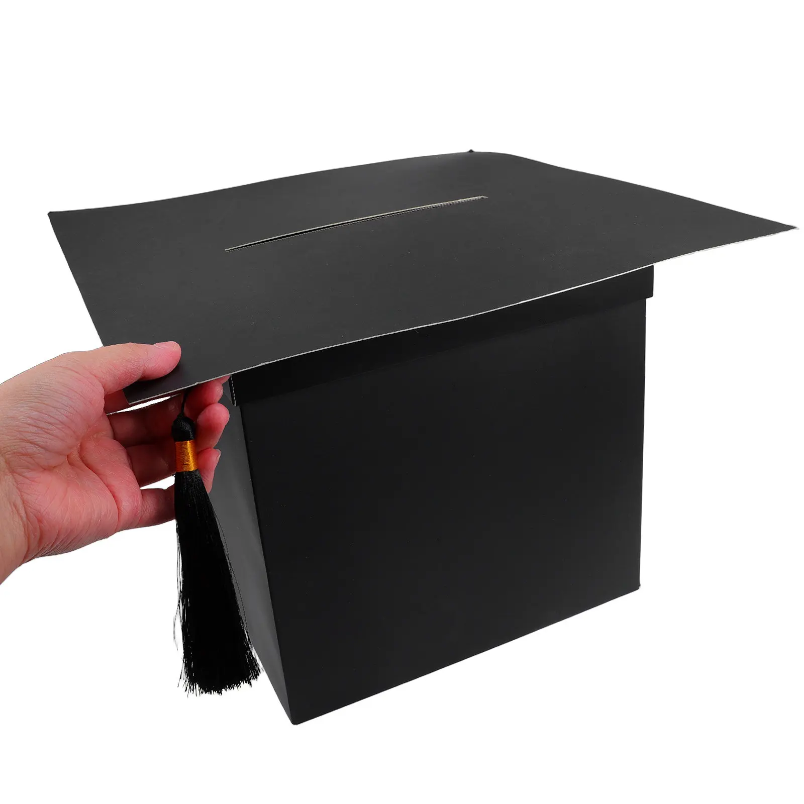 Graduation Cap Card Box Creative Tassel Design Party Decorations Graduation Message Box for Wishes Memories Tassel Card Holder