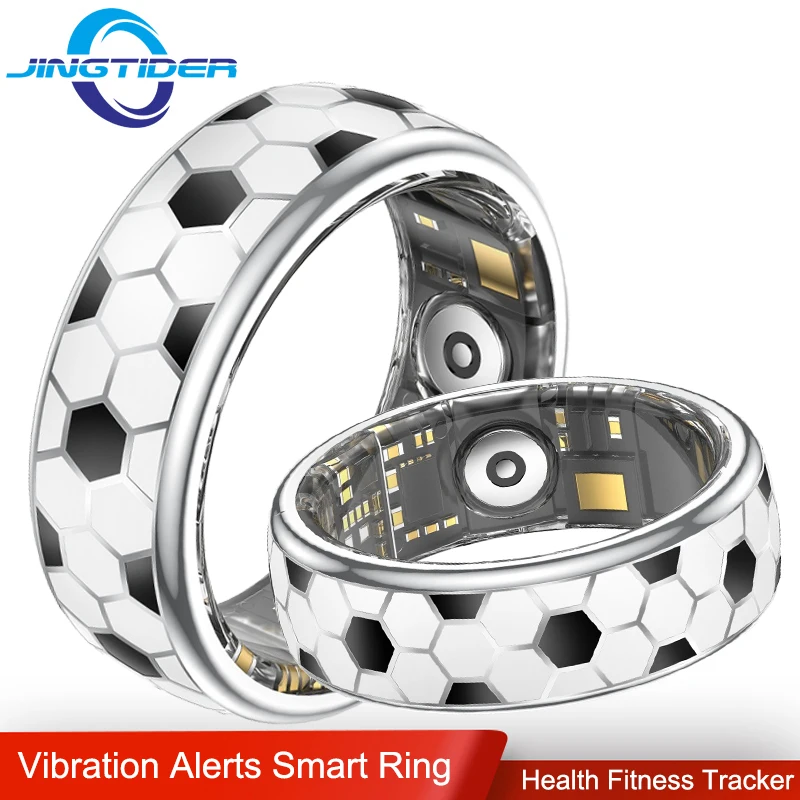 

New Vibration Reminder Men Women Smart Ring SY15 Fitness Tracker IP68 Waterproof Stainless Steel Blood Oxygen HR Finger Ring