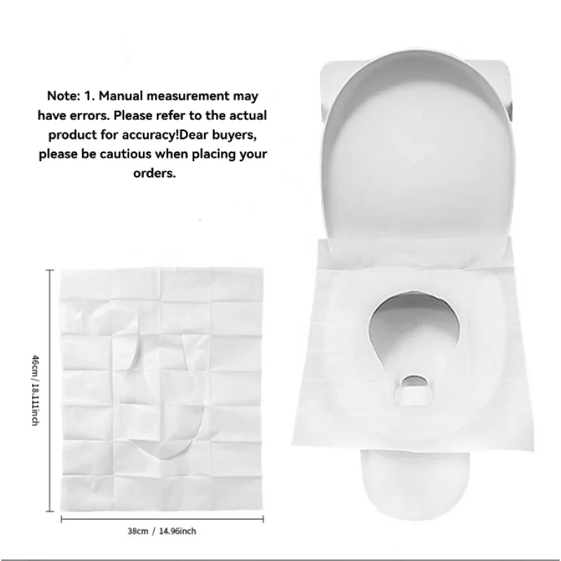 10PCS Biodegradable Disposable Plastic Toilet Seat Cover Portable Safety Travel Bathroom Toilet Paper Pad Bathroom Accessory