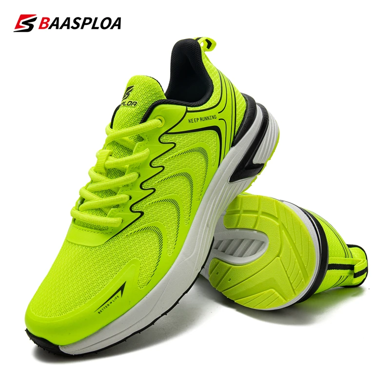 Baasploa 2023 Men\'s Running Shoes Lightweight Walking Shoe Mesh Breathable Fashion Male Outdoor Sports Sneakers Spring Tennis