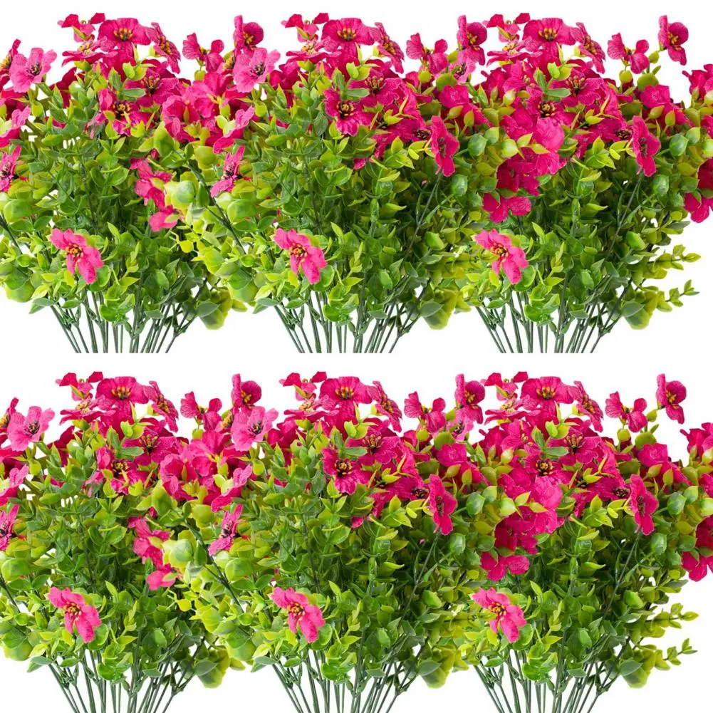 1 Bouquet Garden Artificial Flower Fake Flowers Simulation Violet Flower Fake Plant Wedding Party Home Outdoor Wedding Decor