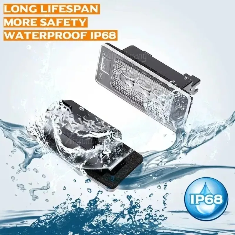 

New 1 Pair LED License Plate Lights Suitable for Passat, Paul, Tiguan, Golf Estate MK6 K7 LED License Plate Light