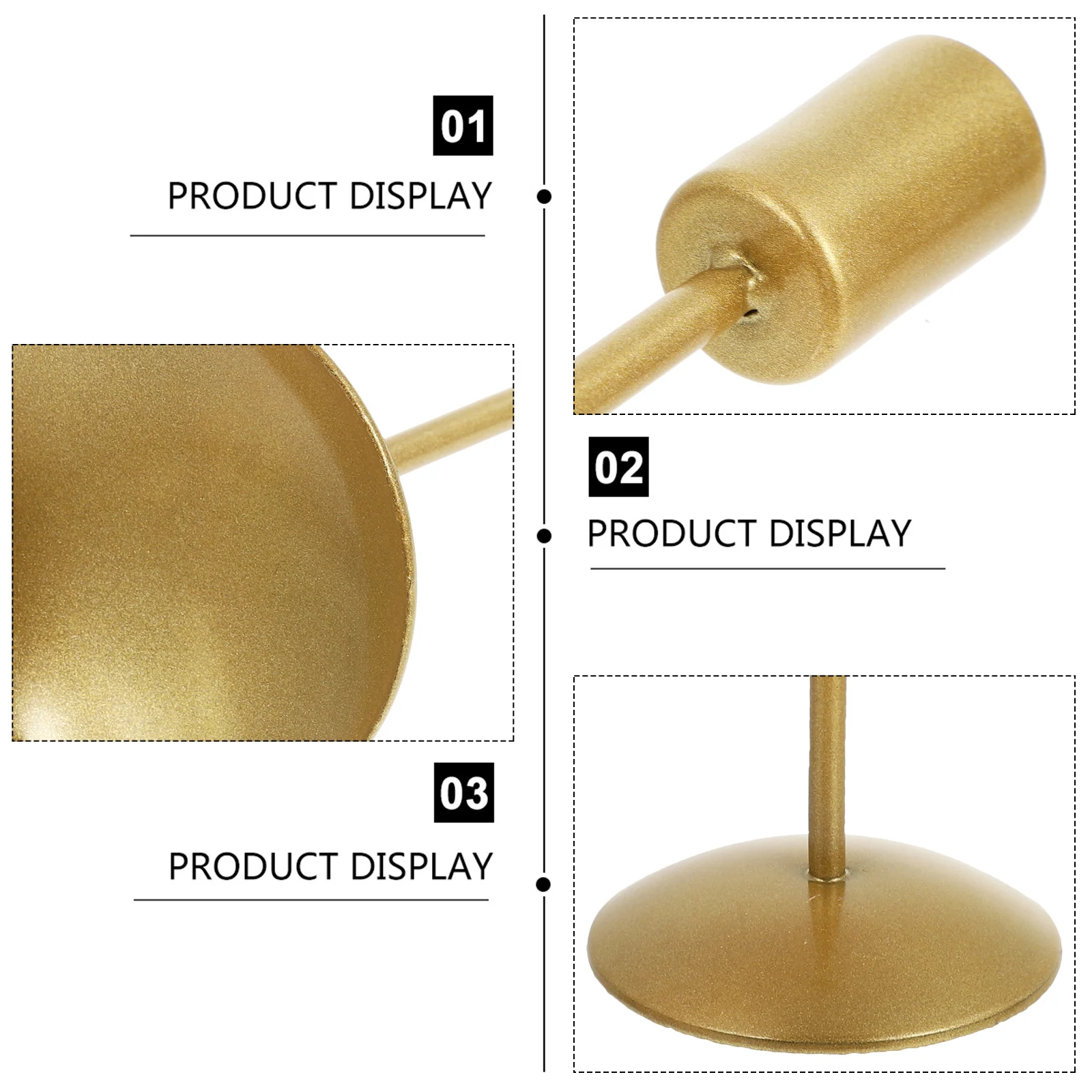 

1Pcs Metal Holder Creative Decorative Candlestick Christmas Dining Table Decoration Romantic Atmosphere