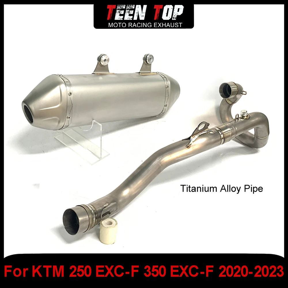 

For KTM 250/350 EXC-F Offroad Bike Exhaust Full System Titanium Alloy Front Link Pipe 250exc-f 2020-2023 Connection Pipe Muffler