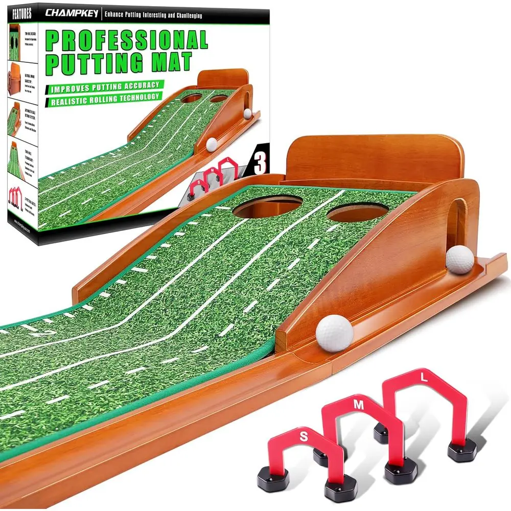 

Indoor/Outdoor Golf Putting Green with 3 Gates for Enhanced Accuracy & Skill Development