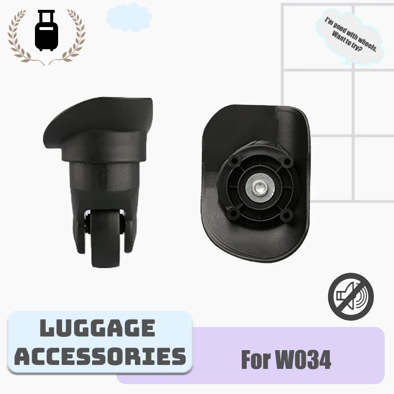 

For W034 - Durable Heavy-Duty Luggage Replacement Wheels - Easy-Fit 360° Swivel Castors Smooth Travel