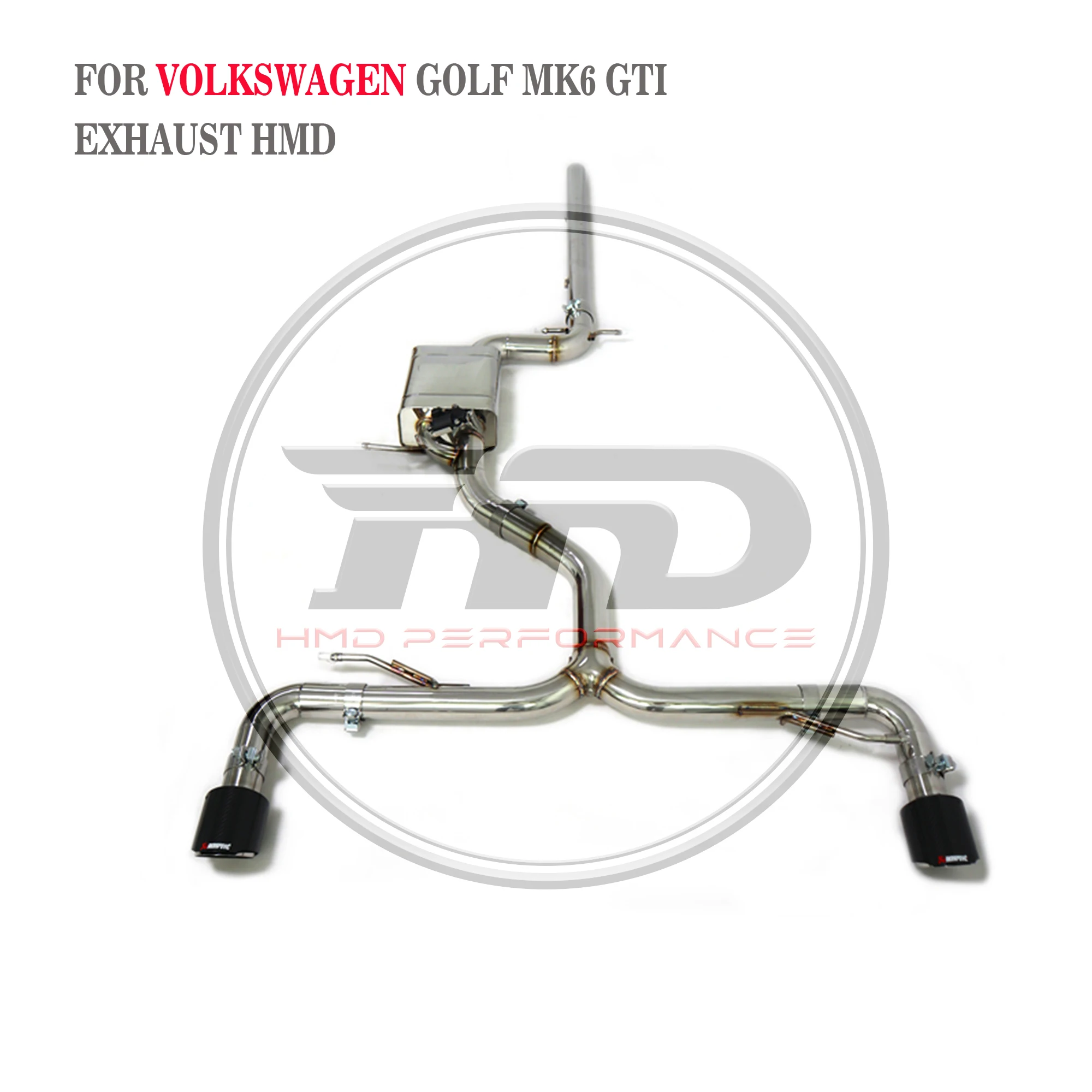 HMD Exhaust System For VW Golf 6 GTI Exhaust Catback Stainless Steel Valve Exhaust System