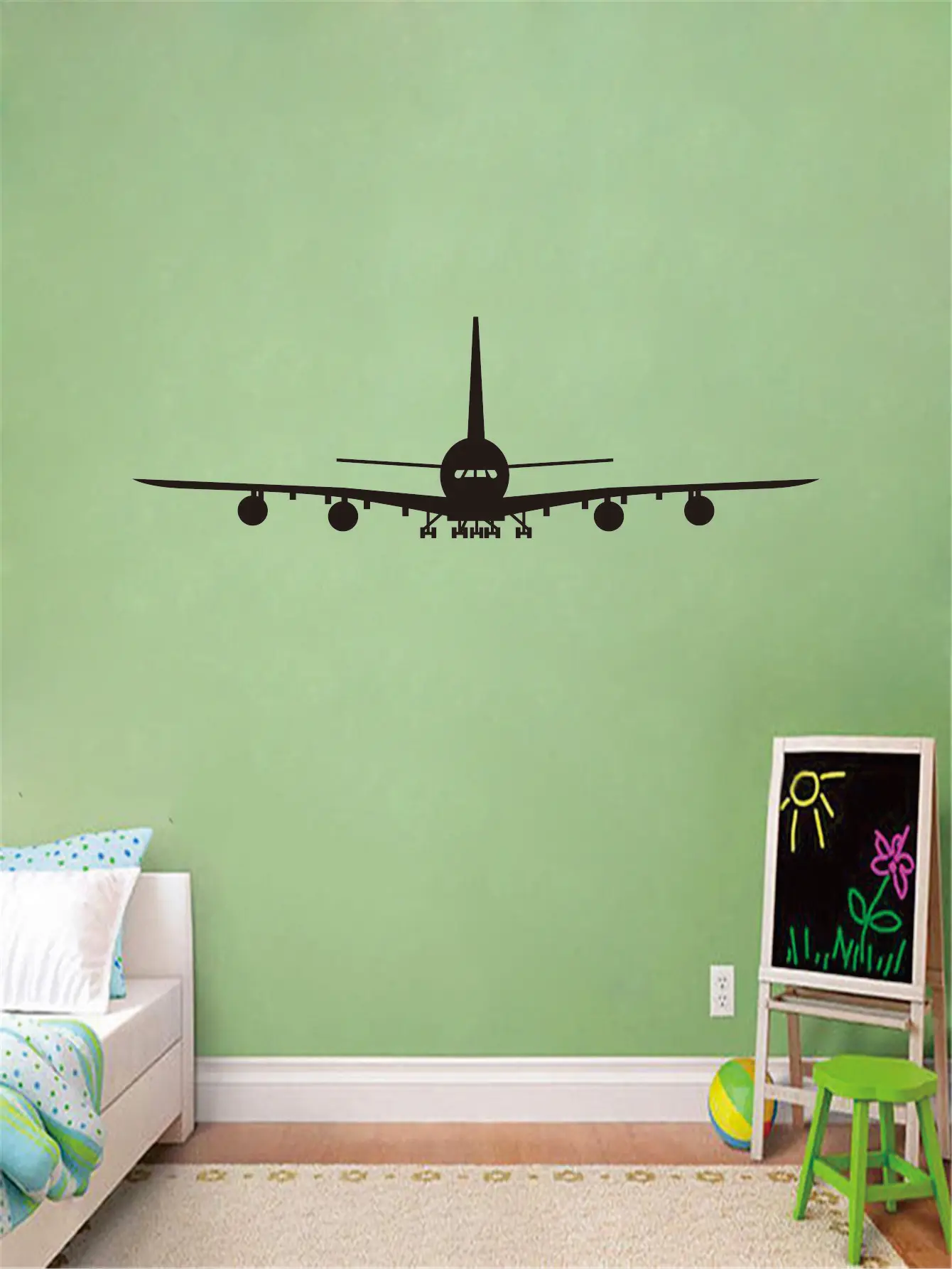 Vinyl DIY Removable Stickers For Home Decor The Airplane Is Preparing To Land Living Room Bedroom Boy\'s Room Wall Decals JZY112