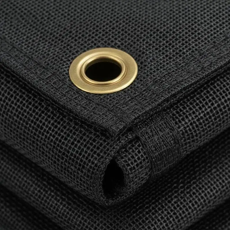 Free Shipping-PVC Coated Netting Cover 7 x 18 ft For Debris Hauling Waste Transport Gravel Delivery, 5.5 Inch 18oz Double Pocket Brass Grommets Reinforced Double Needle Stitch Webbing Manual Electric Dump Truck System Accessory view 4
