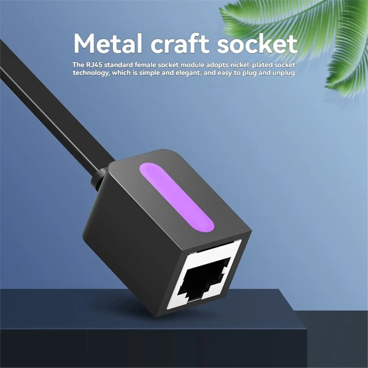Digital Essentials 1M Cat7 Ethernet Cable RJ45 Male to Female Lan Network Extension Cable 10Gbps for PC Laptop Router