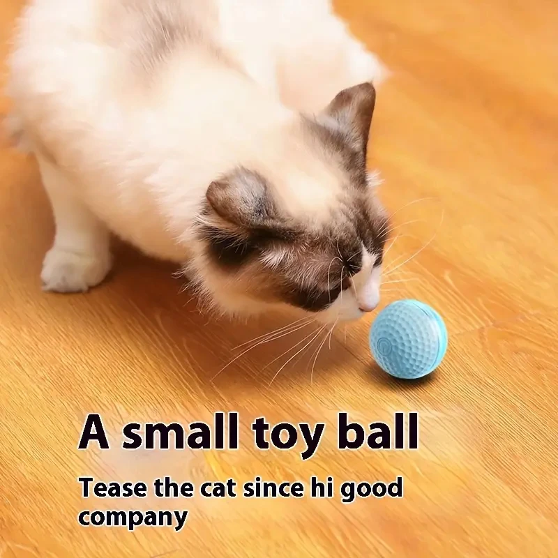 Interactive Smart Cat Rolling Toy Ball, LED Flash Light, Safe Chew-Resistant Material, USB Rechargeable, For Cats & Puppies Gift