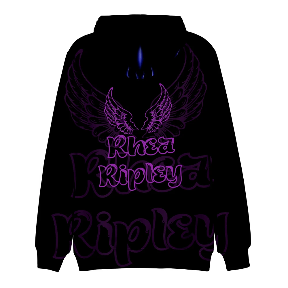 بلوفرات Rhea Ripley Merch بغطاء للرأس للنساء والرجال موضة غير رسمية على طراز الهيب هوب بلوزات جديدة بأكمام طويلة