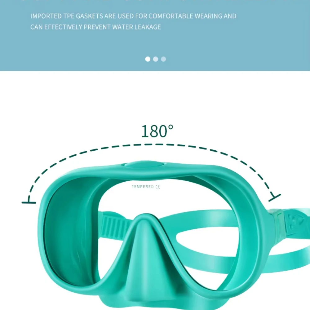 anti -fog 180 ° snorkeling facial mirror snorkeling set diving goggles Breathing tube silicone diving goggles diving equipment