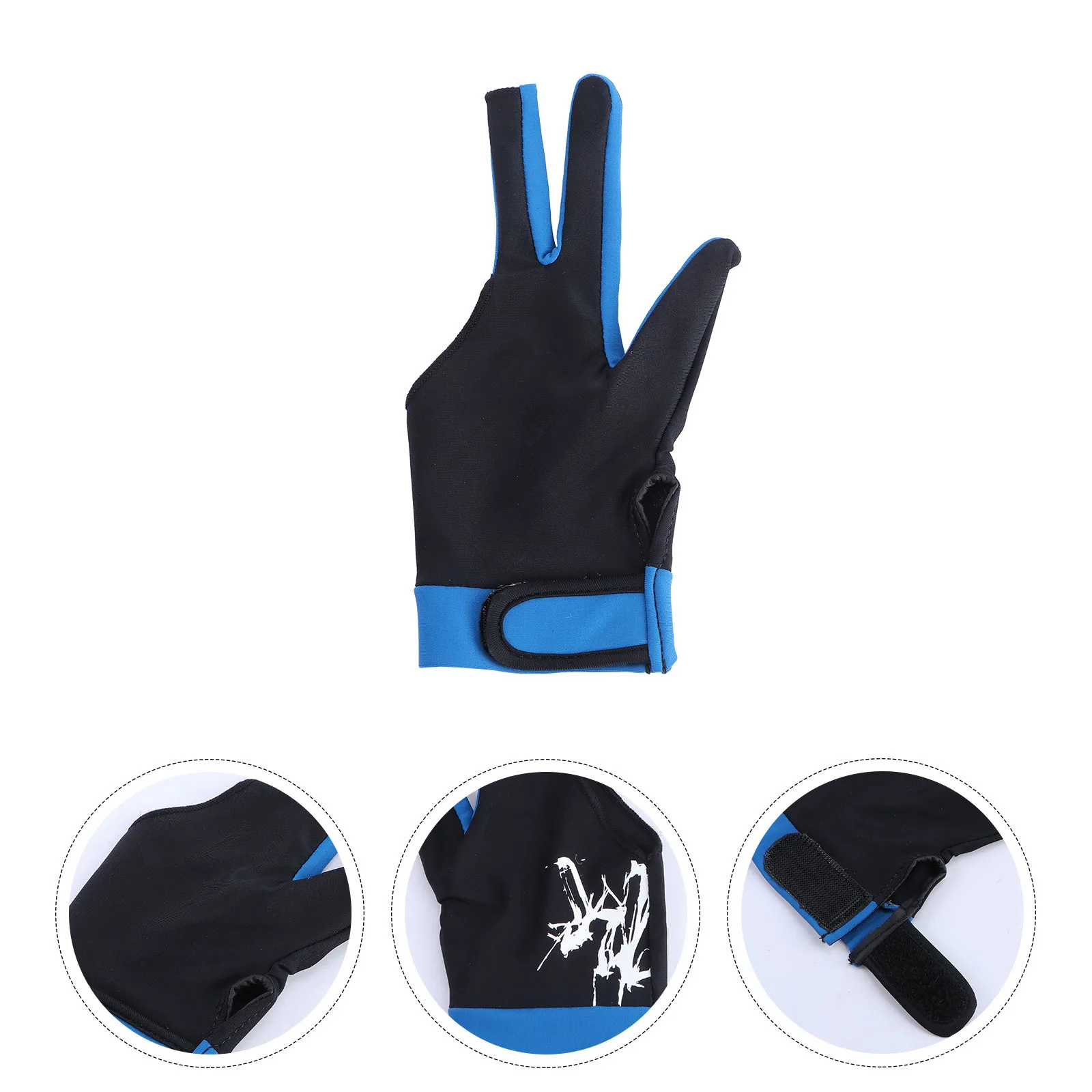 

Three-Finger Blue Billiards Gloves Pool Table Tennis Men Women Durable Microfiber Hand Protection Warm Design Practical Use
