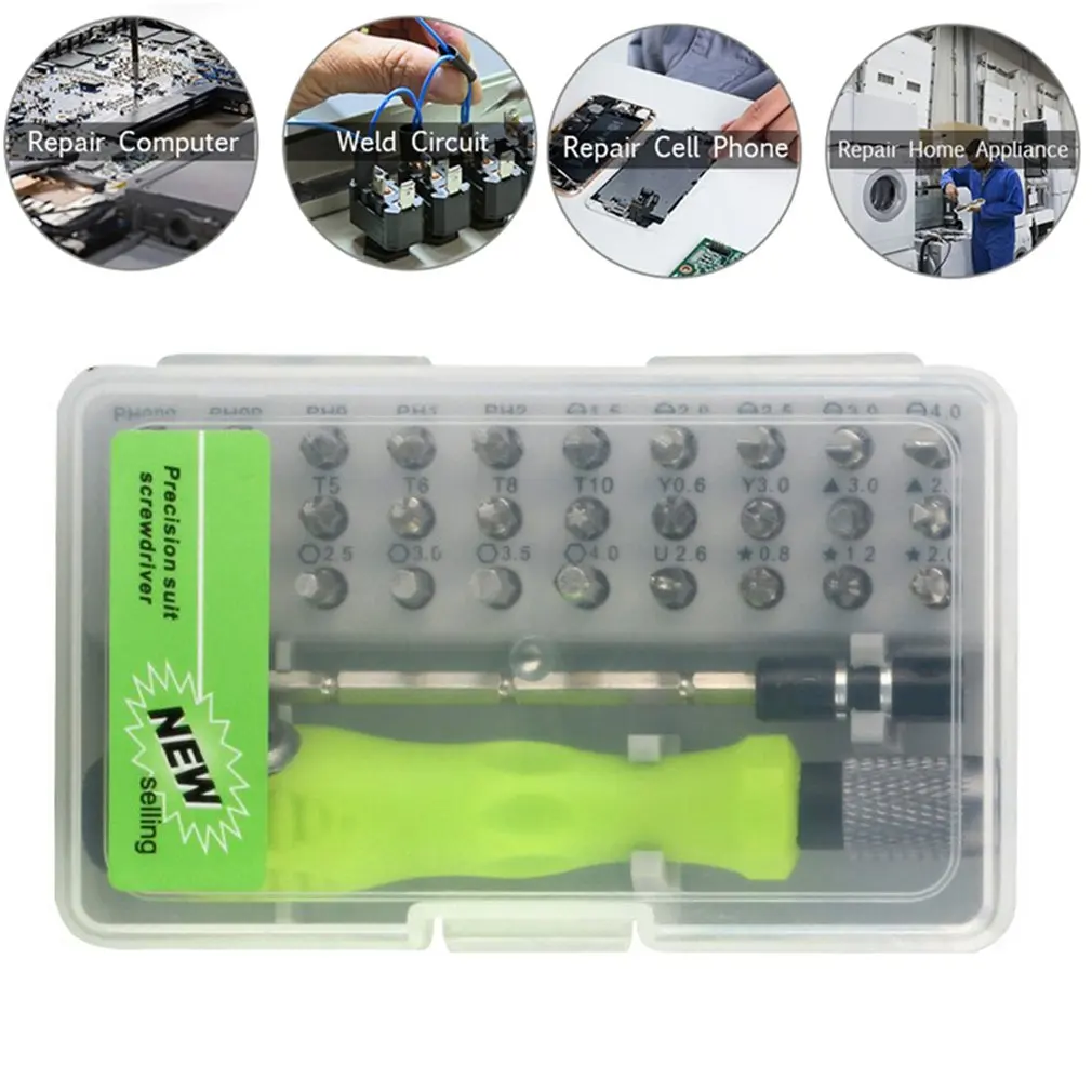 Multi-Purpose Screwdriver Set 32 In 1 Mobile Phone Repair Tool Magnetic Screwdriver Bits Kit For Mobile Phone Tablet