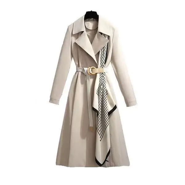 Fashion Long Sleeve Trench Coat For Women 2024 Autumn Winter Solid Long New In Coats & Jackets Outerwears Femme