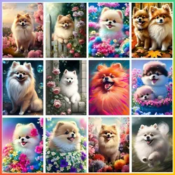 Pomeranian Cartoon Dog Animal Diamond Painting Cross Stitch Kit Pixel Mosaic Embroidery Home Decor 5D DIY Art Drawing Hanging