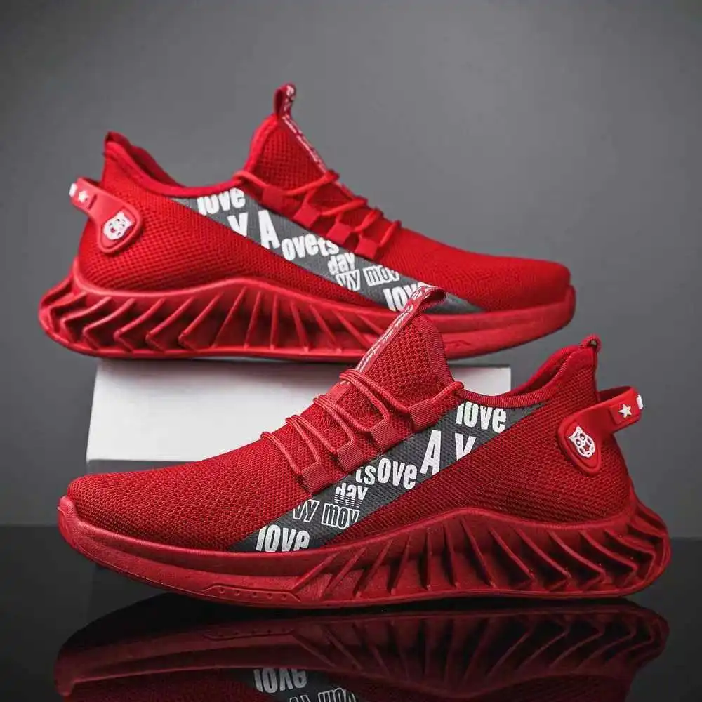 Size 41 Red Style Shoes Men Skateboarding Dropshipping Center Sneakers Men Big Size Sports Outing Tenids Workout Athletic