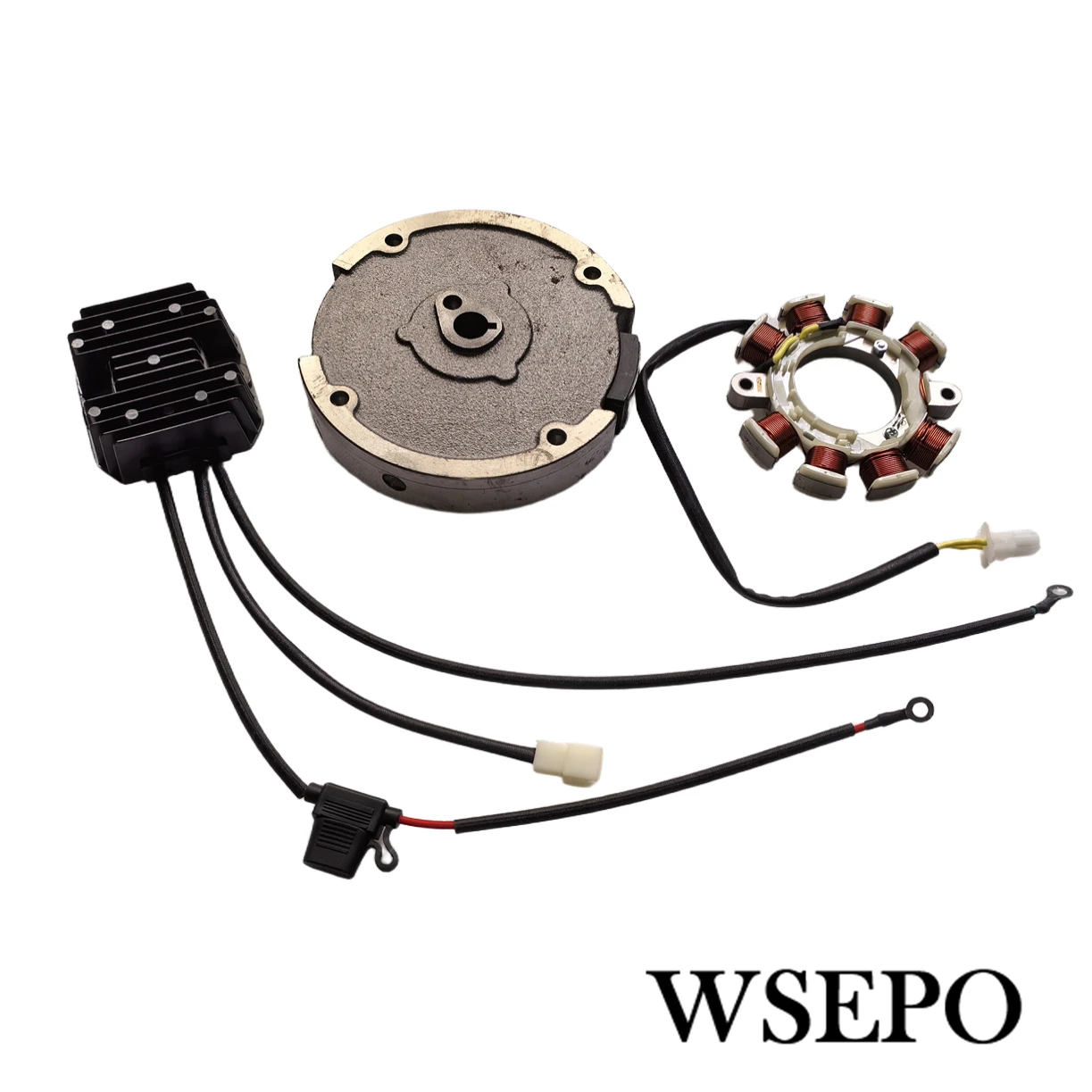 12V 10Amp Electric Start Flywheel Stator Regulator Kit Fits GX200 196CC 212CC Predator Non-Hemi 6.5HP Engine For Charging
