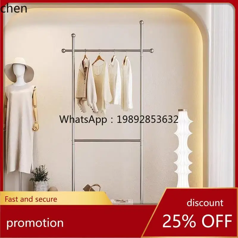 Vintage Coat Rack Entryway Floor-standing Clothes Rack New Model Home Movable Clothing Storage Rack