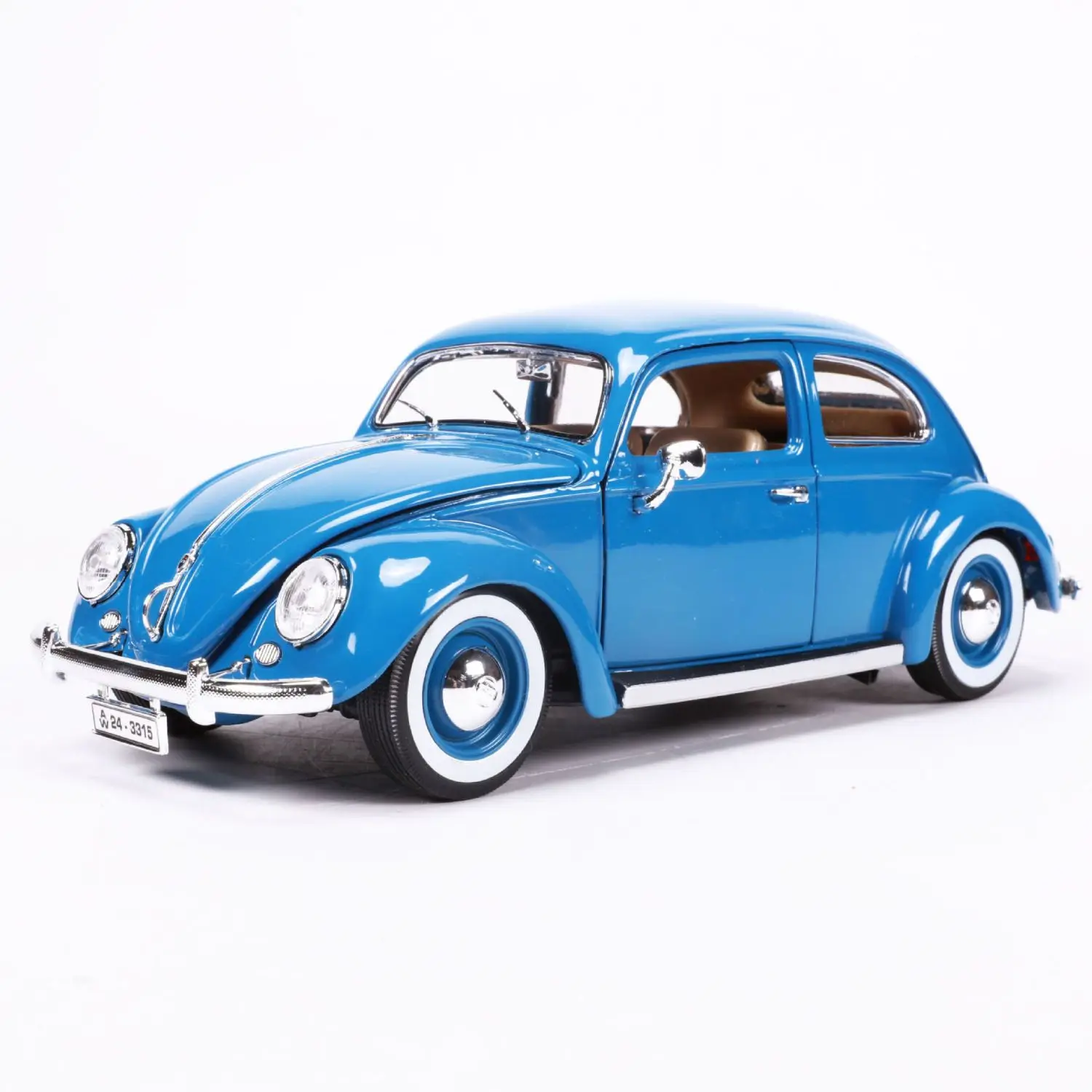 1:18 Volkswagen1955 Kafer-Beetle Car Diecast Model Bburago Original Edition Alloy Luxury Vehicle Toys Collection Ornaments Gift