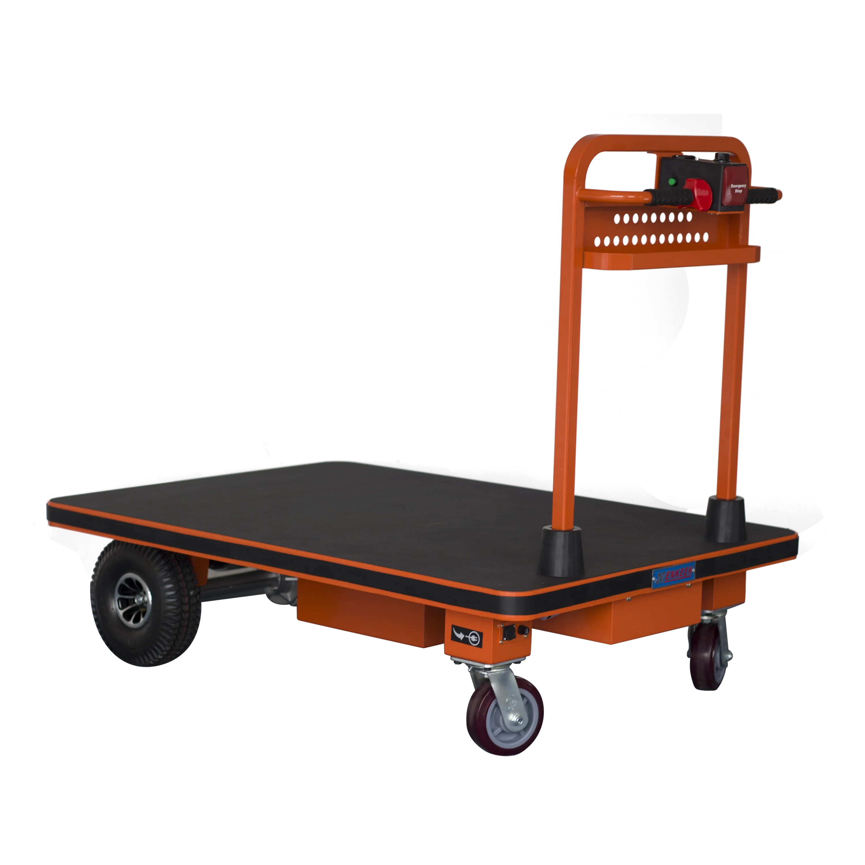 Warehouse Centre Drive Electric Cargo Trolley Powered Hand Cart Battery Operated Platform Cart 500KG Nenkeen (NK-114)