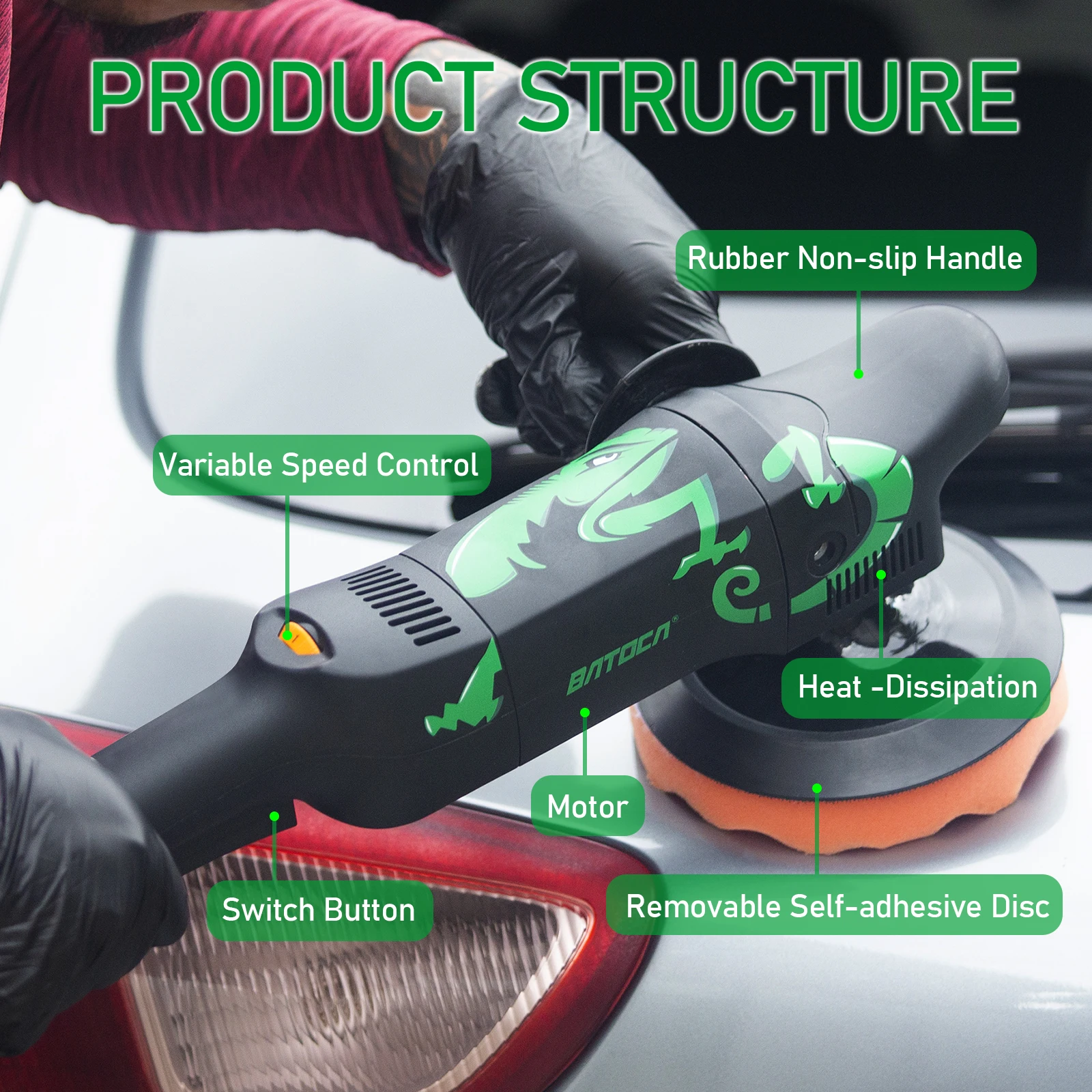 

High-Speed 110V/220V/240V Multi-Functional Car Polisher 3300 Rpm Polishing & Waxing Machine