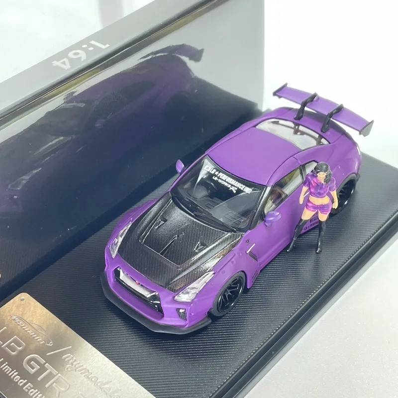 In Stock1:64 LB GTR 1.5V alloy die-cast miniature simulation car model Creative decorative item Festival gift