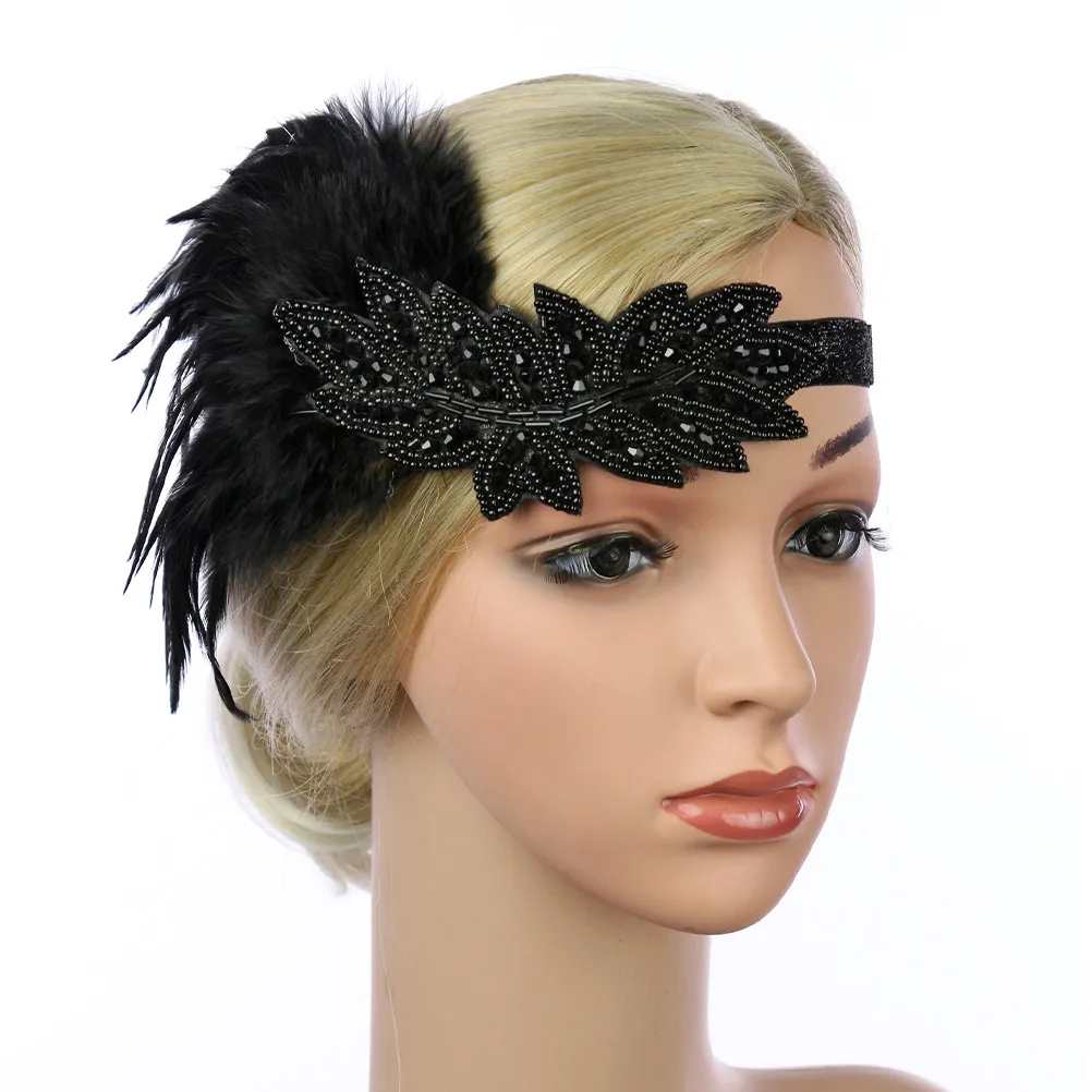 

Retro 1920S Flapper Headband Elastic Stretch Hair Band for Women Perfect for Wedding Party Cocktail Prom Ball Christmas