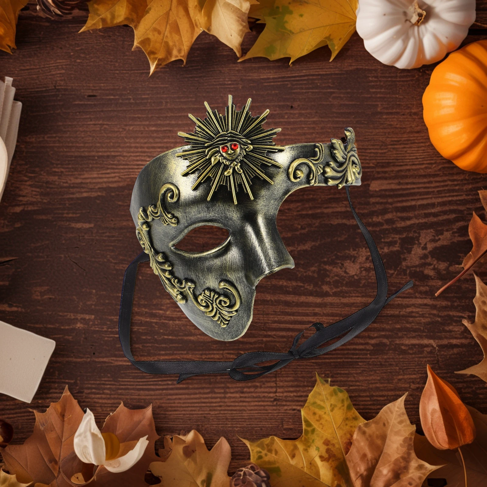 

Carnival Mask Masquerade Half Face Masks Adult Cosplay Men Women ABS Adjustable Strap Fancy Realistic Eye
