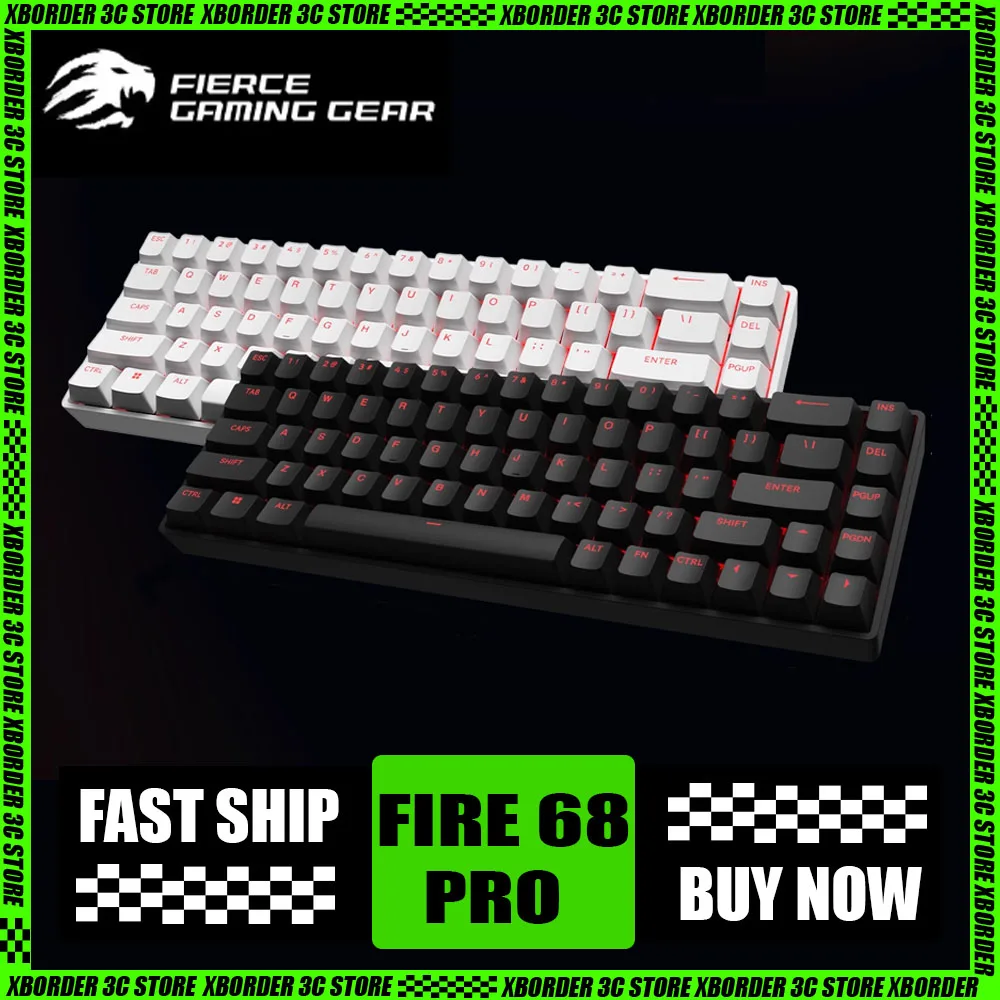 Madcatz Fire68 Pro Magnetic Switch Keyboard 8k Aluminium Alloy Gaming Keyboard Rt 0.04mm Rapid Trigger Keyboard Gamer Valorant