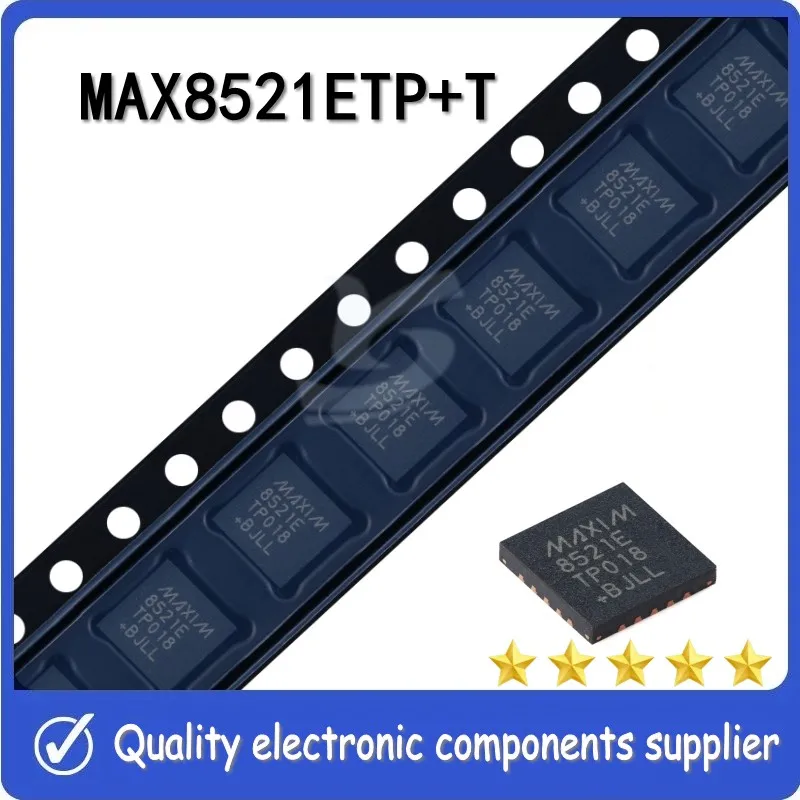 MAX8521ETP+T Original NEW chip MCU Electronics stm 32 ESP 8266 sensor dc-dc Power Quality in stock