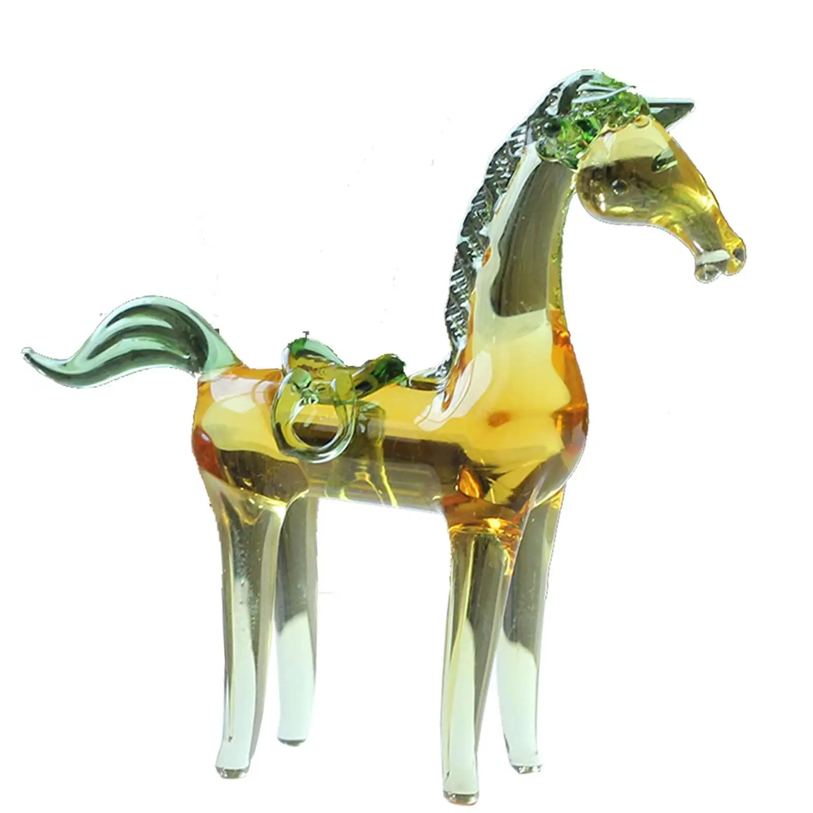 Liuli Zodiac horse ornament statue creative horse office decoration desktop glass crafts meaning horse to success