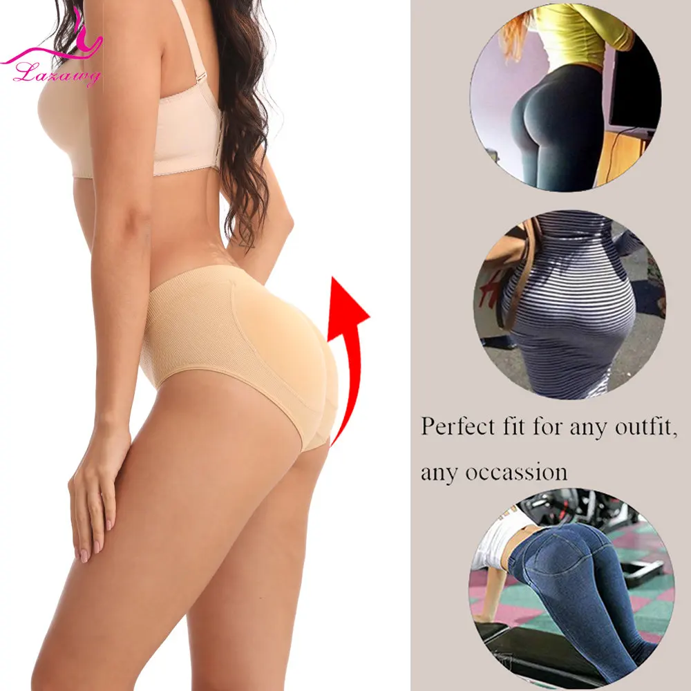 LAZAWG Butt Lifter Panty for Women Butt Lifter Panties with Pads Tummy Control Shapewear Slimming Seamless Push Up Underwear