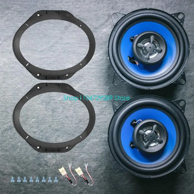 D8KE Wire Harness and 6X9Inch Speaker Bracket Set for Car Speaker Installation, Plastic Adapter Pair for Replacement Speakers