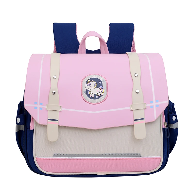 Elementary School Bag Cute Waterproof Backpack for Girls Flipped Backpack for Teenagers in Grades 1-3 Lightweight Backpack