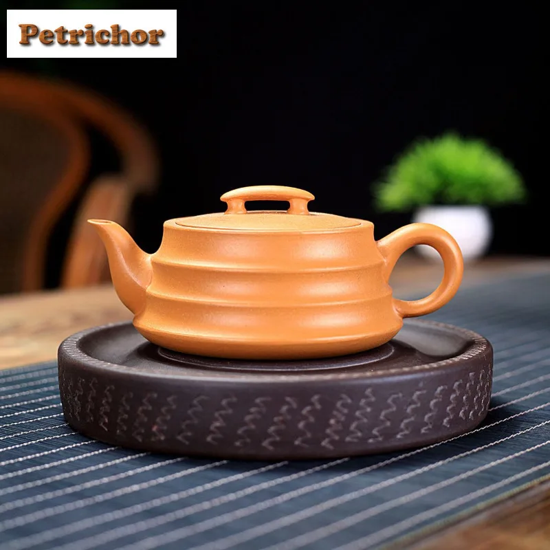 

250ml Antique Yixing Purple Clay Teapots Handmade Be Promoted Step By Step Pot Raw Ore Section Mud Kettle Zisha Teaset Tableware