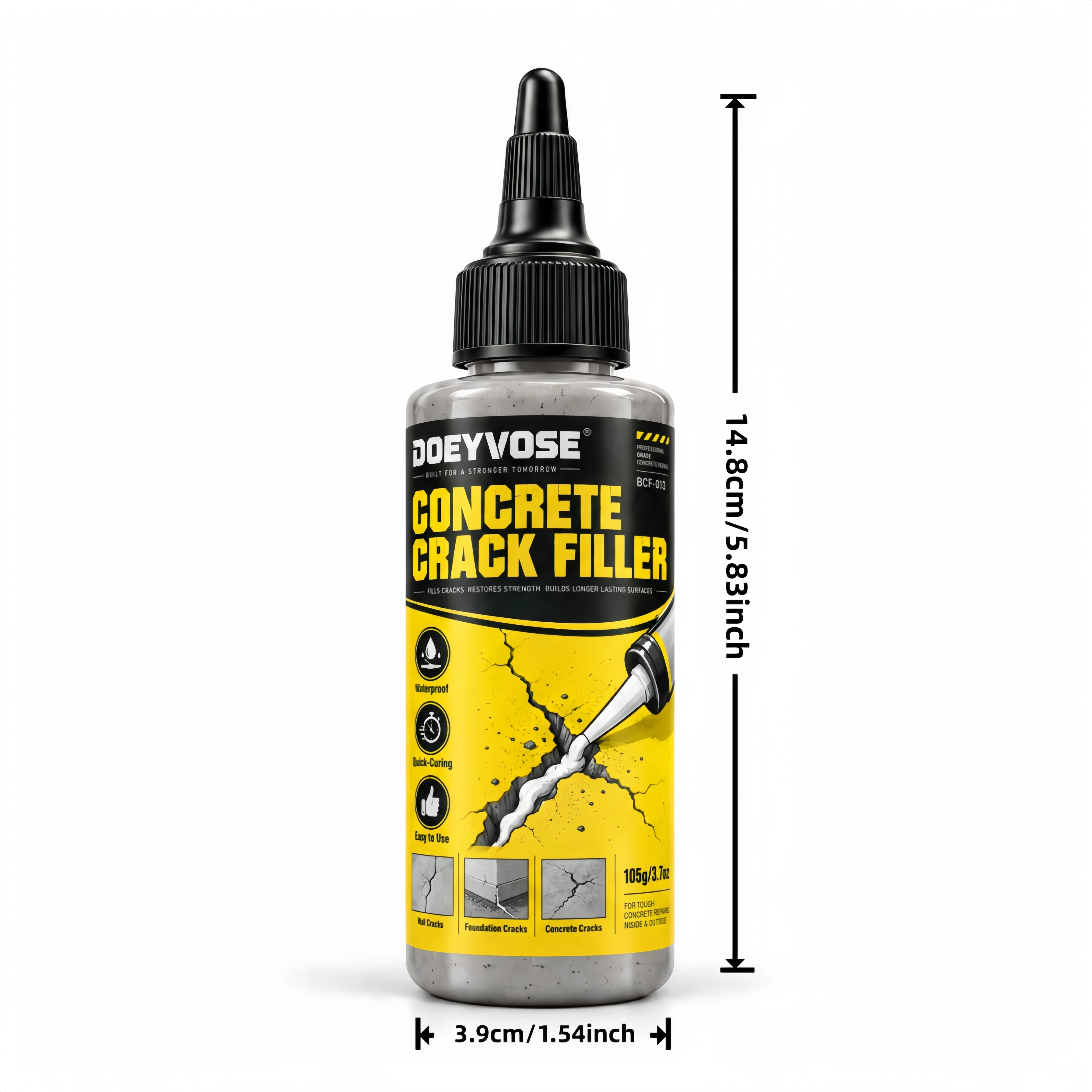 105g Cement Crack Repair Filler, Concrete Gap Sealer for Building Crack Patching