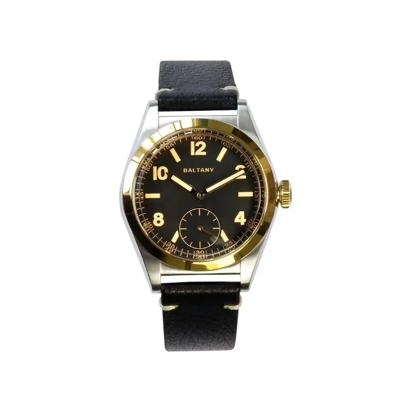 Bubbleback Retro Homage Watches 36mm Gold Case Luminous Dial Vintage Microbrand 100M Waterproof Quartz Dress Watches