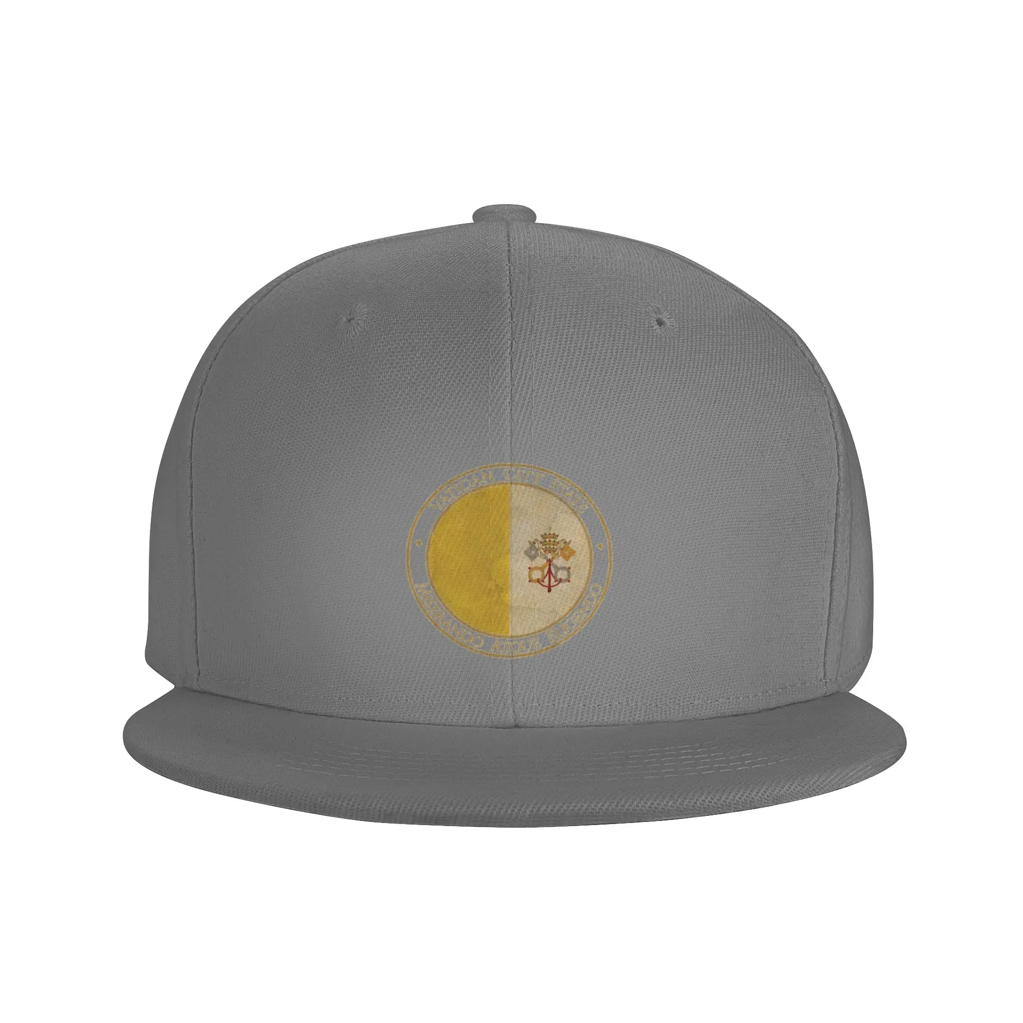 Fashion Vintage Vatican City State Europe European Flag Flat Brim Sun Hat  Friendly For Large Head Circumference Caps For Men