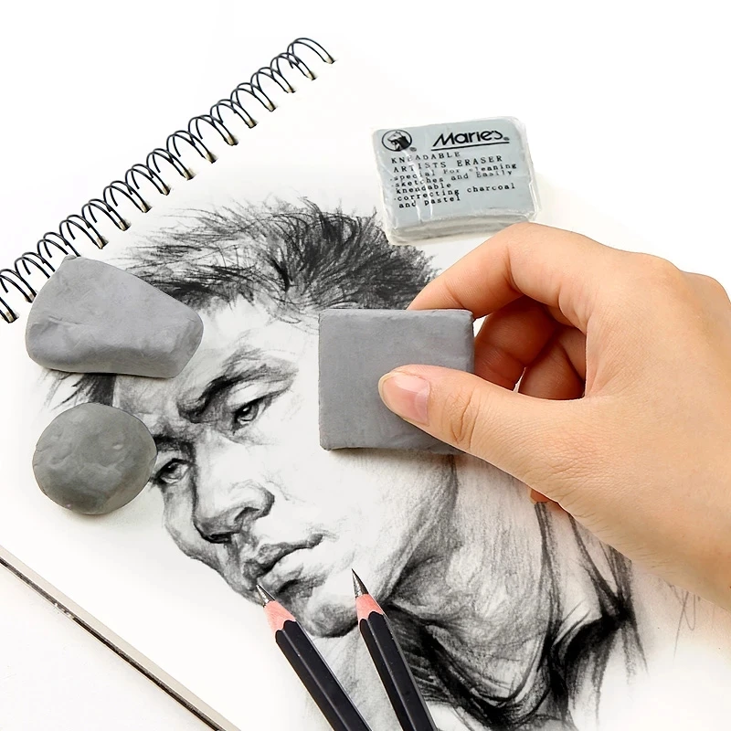 2 pcs Design Eraser Kneaded Rubber Eraser For Art Pianting Special Eraser for Sketch Pencil Pastel Painting Drawing Accessories